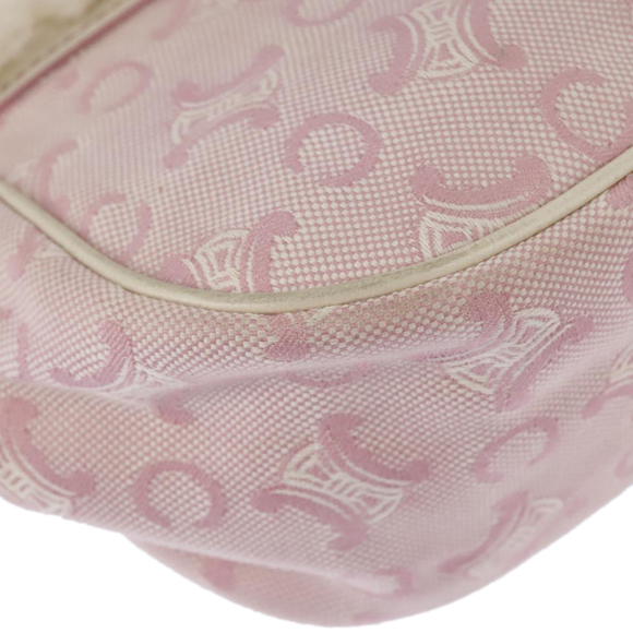 CELINE Paris Macadam Canvas Shoulder Bag Pink Gold Auth 96940 - Picture 12 of 16